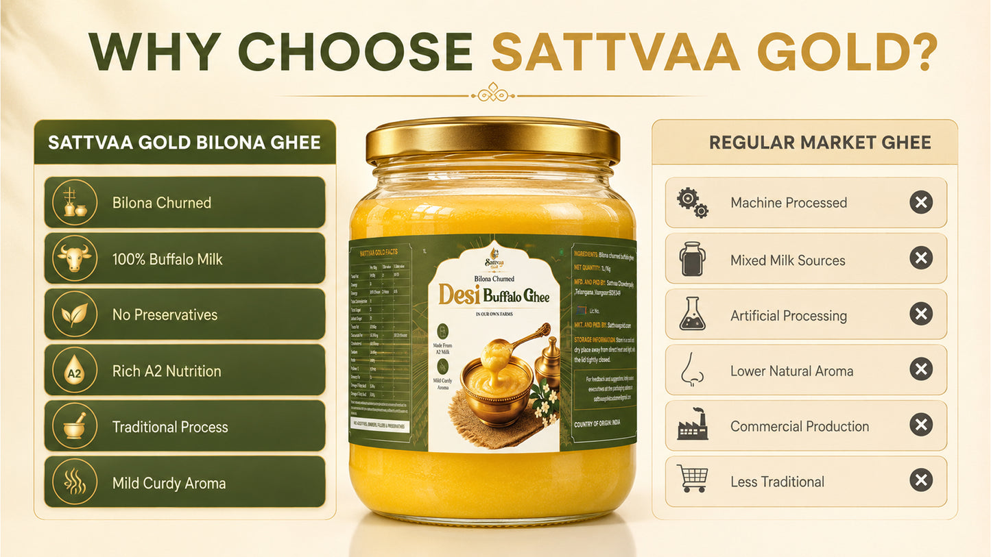 Bilona churned buffalo ghee 1L