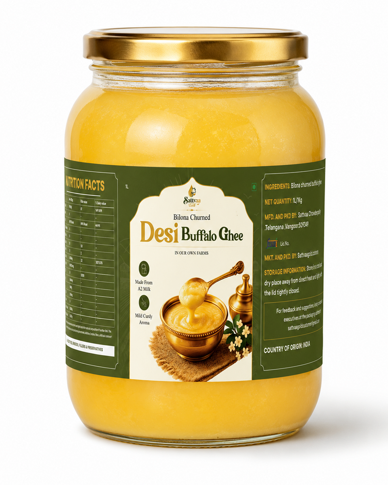 Bilona churned buffalo ghee 1L
