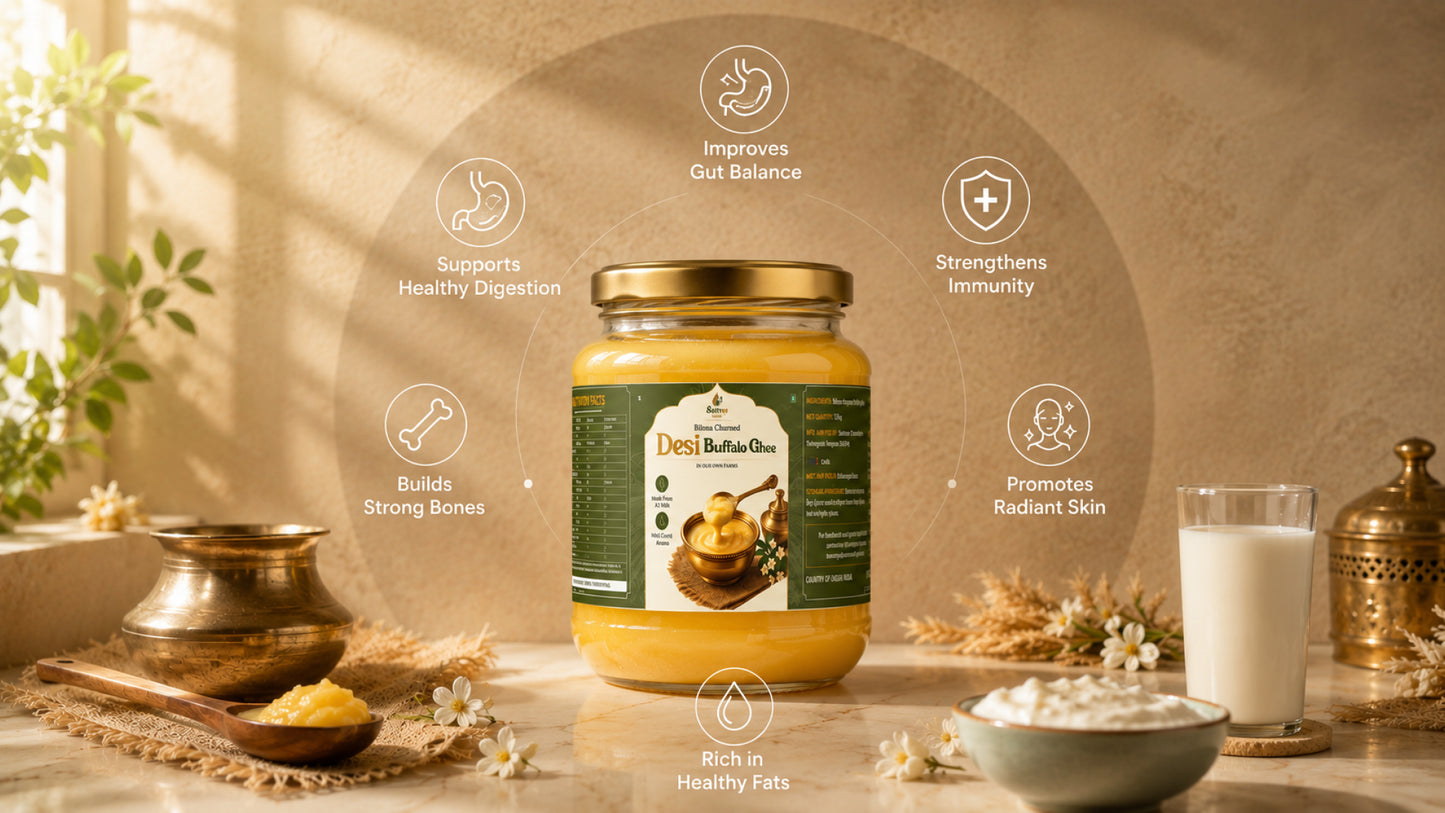 Bilona churned buffalo ghee 1L